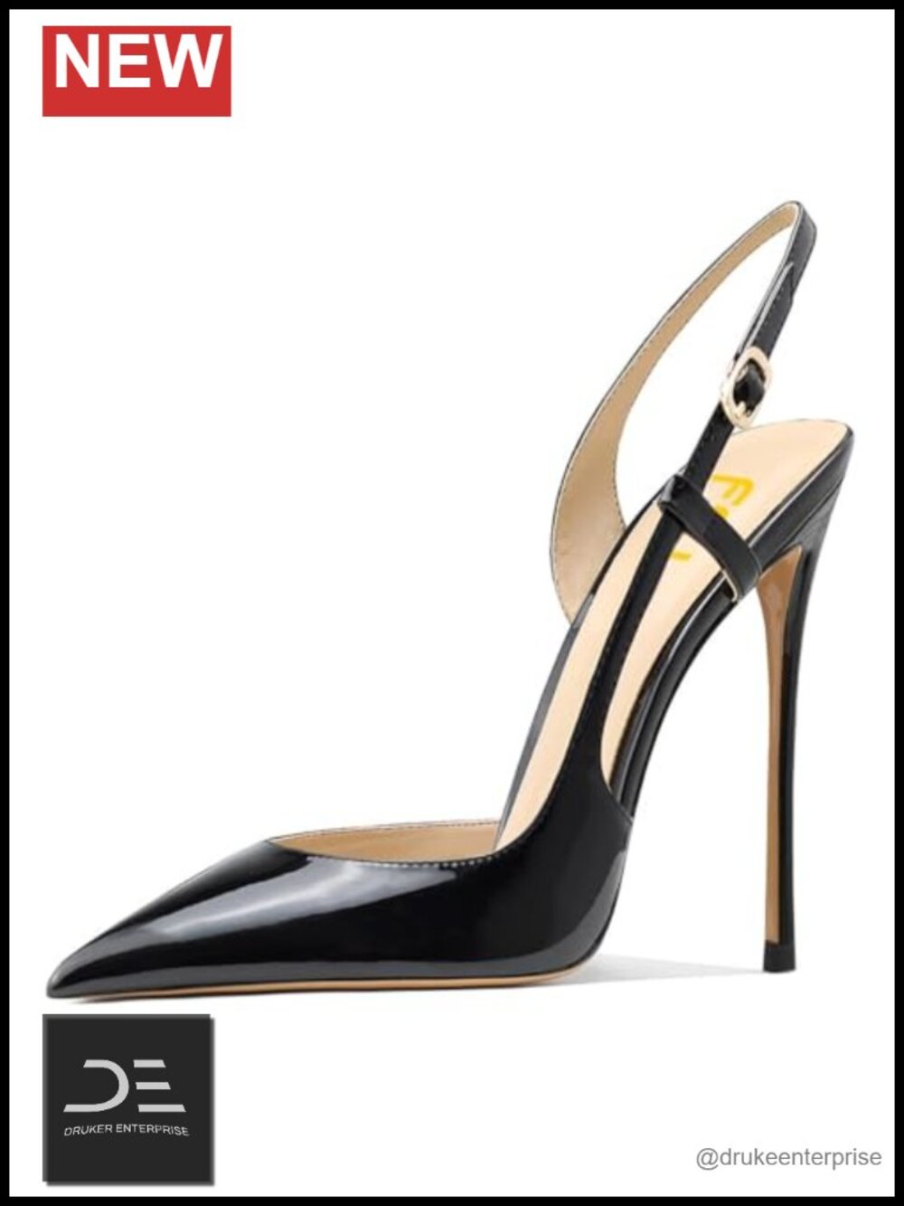 Women's Pointed Toe Stiletto High Heel Slingback Pumps D'Orsay Style